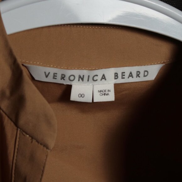 Veronica Beard Tan Button Up Bell Sleeves 00 - Picture 2 of 10